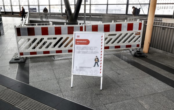 Closed Berlin Südkreuz railway station, 31.10.2025. There are no ICE trains stopping at Berlin Südkreuz station as the station is closed to long-distance and regional traffic due to construction as part of the Dresden Railway, Berlin, Germany