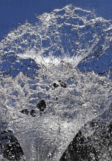 Water bell fountain in the spa garden, detail, Bad Homburg vor der Höhe, Hesse, Germany