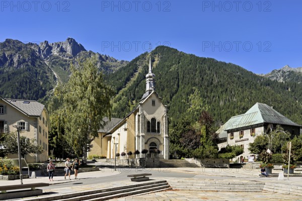 Saint-Michel church in Baroque Savoy architecture, Chamonix-Mont-Blanc, Haute-Savoie, France