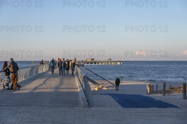 New 720-meter long pier in Prerow opened since October 2024, Prerow, Darß, Mecklenburg-Western Pomerania, Germany