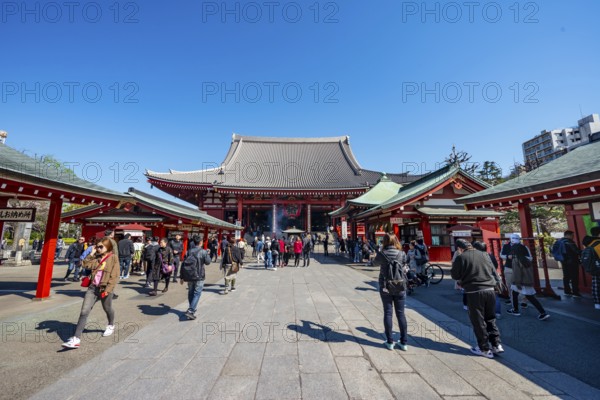Buddhist temple complex, Asakusa shrine or Senso-ji temple, Asakusa, Tokyo, Japan