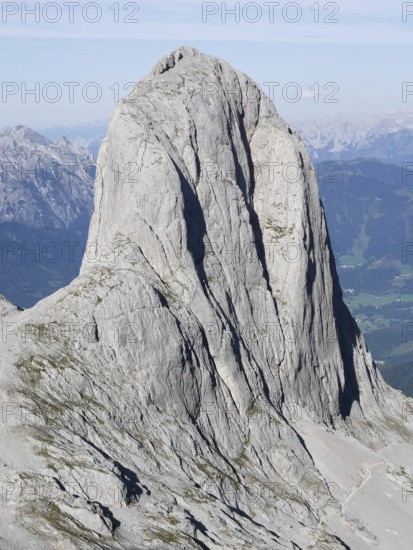 The Torsäule, distinctive peak in the Hochkönig region, destination for climbers and mountaineers, Berchtesgaden Alps, Salzburg state, Austria
