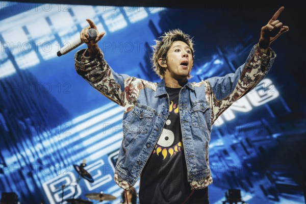 Singer Takahiro Moriuchi from One Ok Rock live on Detox European Tour 2025 in Berlin's Max-Schmeling-Halle on 24.10.2025