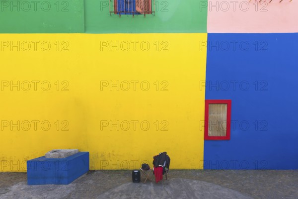 Argentina, colorful buildings of El Caminito, a popular tourist destination in Buenos Aires