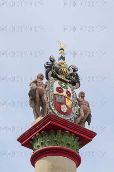 Ehrensäule am Melchior-Otto-Platz, Obere Altstadt, Kronach, Upper Franconia, Franconia, Bavaria, Germany
