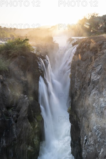 Epupa Falls, sunset at Epupa Waterfalls, Kaokoveld, Namibia