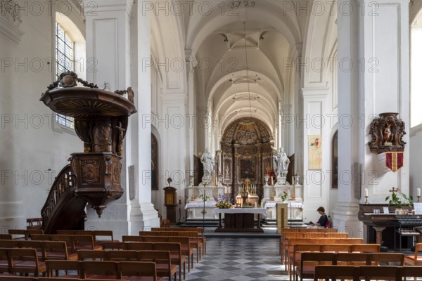 John the Evangelist church at 12th century Park Abbey, Abdij van Park, Premonstratensian abbey at Heverlee near Leuven in Flemish Brabant, Belgium