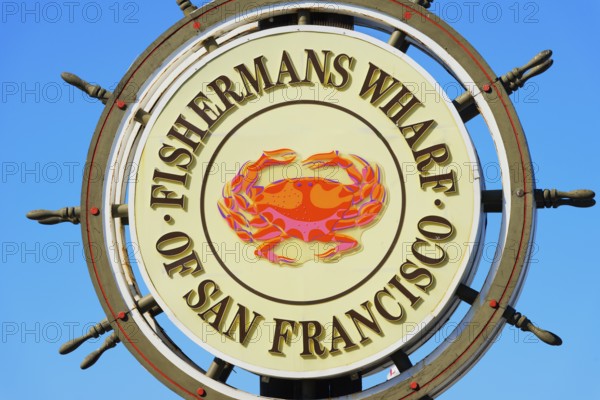 Fishermans Wharf sign post, San Francisco, California, USA