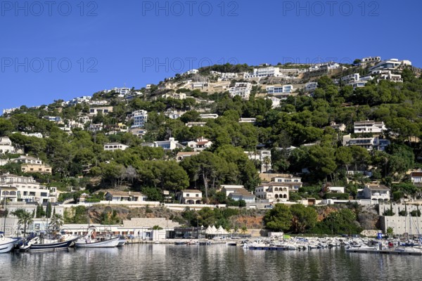 View of the port of Jávea or Xàbia, Alicante Province, Comunidad Valenciana, Spain