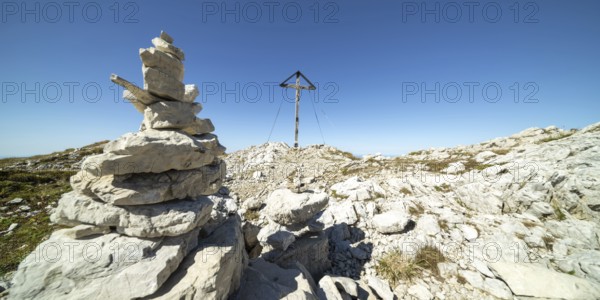 Summit Cross, Großer Daumen, 2280m, Allgäu Alps, Allgäu, Bavaria, Germany