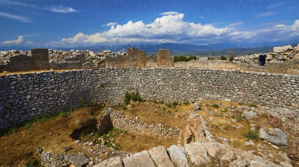 Tomb A, archaeological site, UNESCO World Heritage Site, Mycenae, Mycenae, important city in pre-classical times, Peloponnese, peninsula, Greece