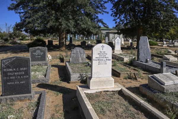 Tombstones at Gammams Cemetery, Windhoek, Khomas Region, Namibia