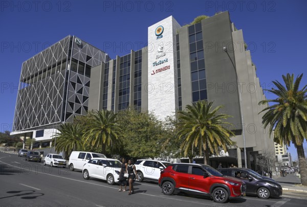 Street scene on the corner of Fidel Castro Street and Independence Avenue, Windhoek, Khomas region, Namibia