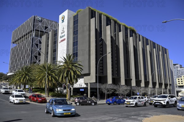 Street scene on the corner of Fidel Castro Street and Independence Avenue, Windhoek, Khomas region, Namibia