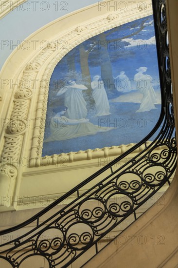 Vichy, listed as World Heritage by UNESCO. Thermal spa, the neo-Moorish Centre Thermal des Domes, Allier, Auvergne Rhone Alpes, France