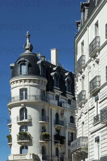 Vichy, listed as World Heritage by UNESCO. The old Astoria Palace hotel. Allier department. Auvergne-Rhone-Alpes. France