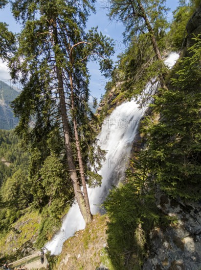 The Stuiben Falls between Umhausen and Niederthai in the Middle Ötztal, Tyrol, Austria