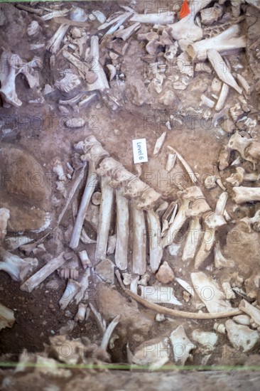 Beulah, Wyoming - The Vore Buffalo Jump, a sinkhole used by Plains Indians as a trap for bison from about 1550 through 1800. Archaeologists have uncovered thousands of bones, though only about 10 percent of the site has been excavated