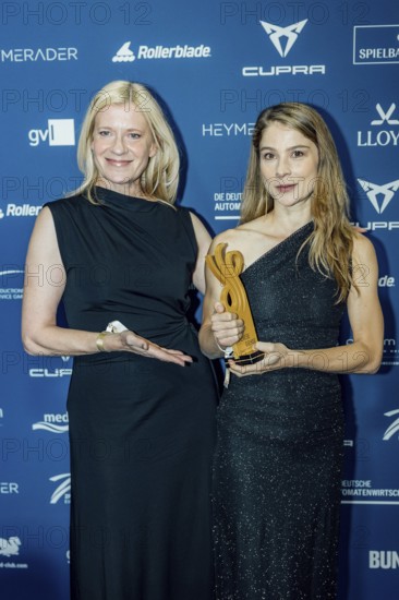 Caroline Peters and Lea Ruckpaul, winners of the Therese Giehse Award at the German Acting Award ceremony at the Pullmann Berlin Schweizerhof, Berlin, 9 October 2025