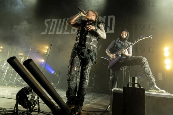 Johannes Johnny Stecker, Singer and Felix Klemisch, Guitarist, Soulbound, Metal Band, D, live at Columbiahalle Berlin on 10 October 2025