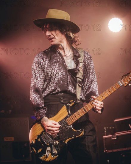 Singer Justin Hawkins from The Darkness live on Dreams On Toast Tour at Metropol Berlin on 10 October 2025