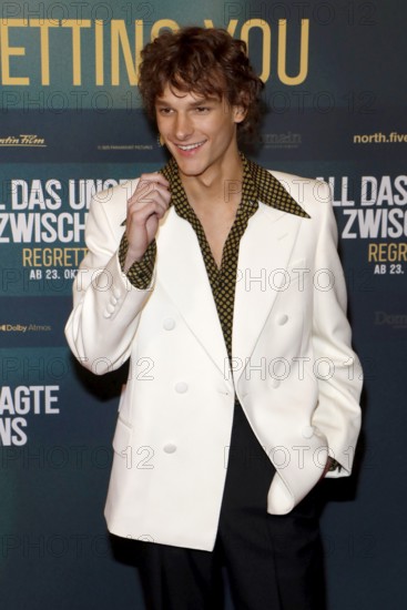 Mason Thames at a fan event for All das Ungesagte zwischen uns - Regretting You at the Zoo Palast in Berlin on 12 October 2025