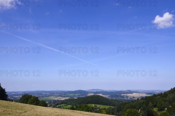 Beautiful landscape in summer, Upper Lusatia, Saxony, Germany