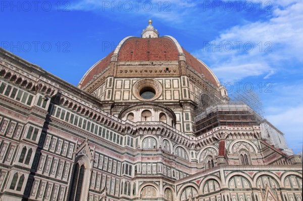 Italy, Landmark Duomo Cathedral in Florence, major tourist attraction in historic center near Ponto Vecchio