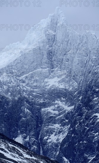 Mountain in Grey Lake, Torres del Paine National Park, Patagonia, Chile, South America