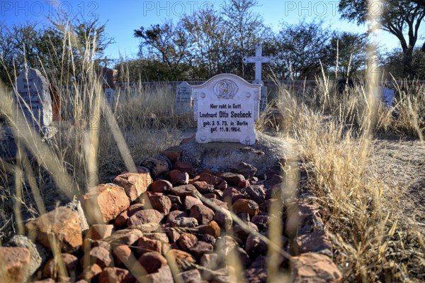 Graves at the German military cemetery at Waterberg, Otjozondjupa region, Namibia