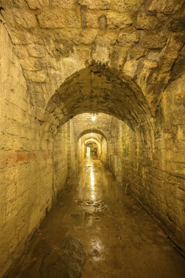 Corridor in the Fort de Vaux from the 1st World War, Douaumont, Département Meuse, France