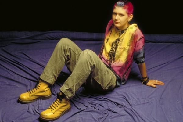 Teenage girl in punk look, Bavaria, Germany