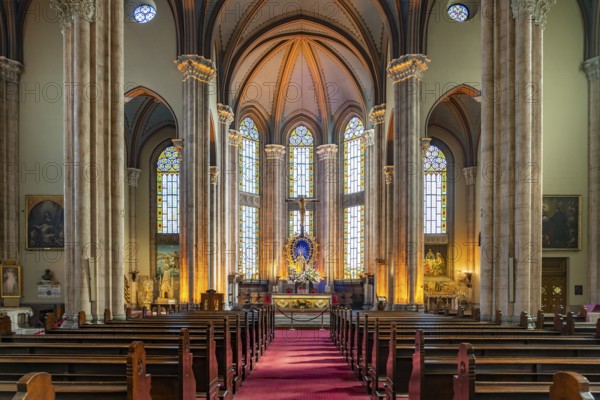Interior of the Basilica of St Anthony Sent Antuan Kilisesi in Beyoglu, Istanbul, Turkey
