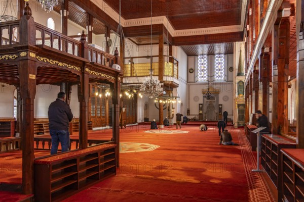 Interior of the Arap Mosque in Karaköy, Istanbul, Turkey