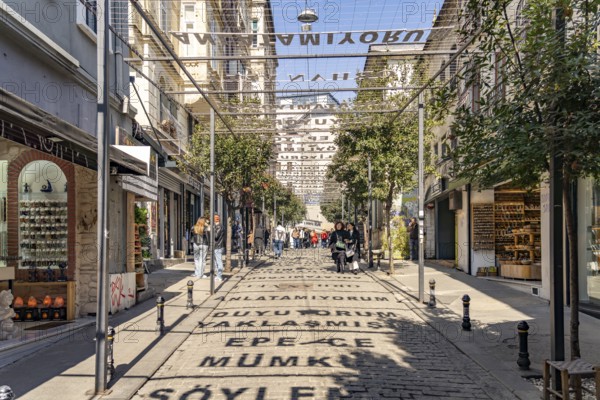 The Poem written by the light installation by the Beyoglu Culture Route Istanbul, Turkey