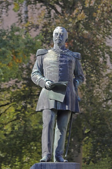 Monument to Prince Karl Anton von Hohenzollern, sculpture, Sigmaringen, Swabian Alb, Baden-Württemberg, Germany