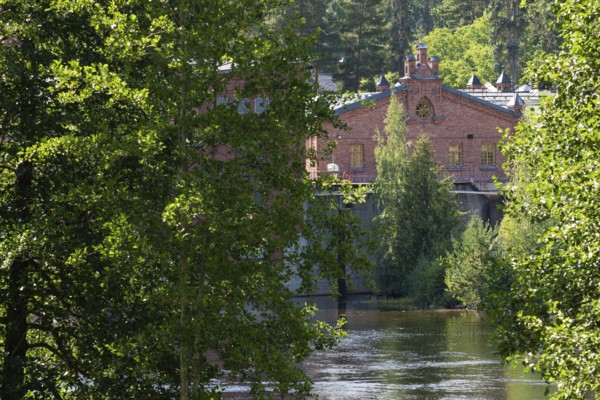Brick factory building, former paper factory and mill for the production of groundwood pulp board, UNESCO World Heritage Site Verla Factory Village, Maailmanperintökohde Verlan puuhiomo ja pahvitehdas, Verla Rapids, Kymenlaakso, near Kouvola, Finland