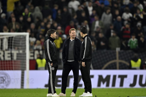 National coach Coach Coach Julian Nagelsmann GER in discussion with assistant coach Coach Benjamin Hübner GER Assistant coach Coach Benjamin Glück GER World Cup qualifier, international match, Germany vs. Luxembourg, PreZero Arena, Sinsheim, Baden-Württemberg, Germany