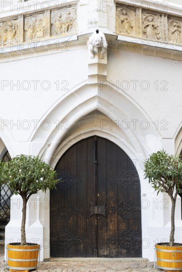 Inner courtyard of Albretsburg Castle, Domplatz, Meissen, Saxony, Germany