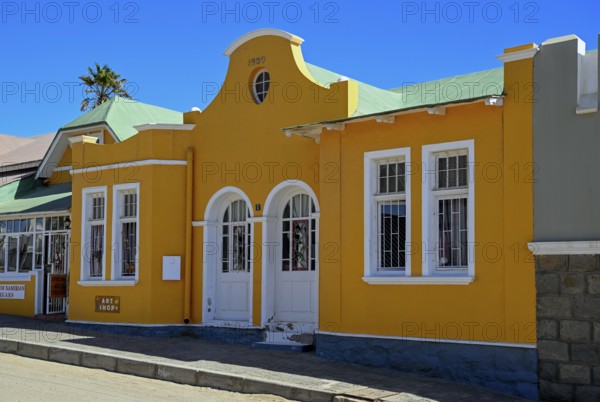 Colonial house facade in the Bergstraße, Lüderitz, Karas region, Namibia