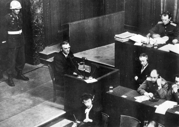 Nuremberg Trials, Main War Criminals. The witness Colonel General Friedrich Paulus, Commander of the 6th Army in Stalingrad, Nuremberg Trial, Nuremberg 1946