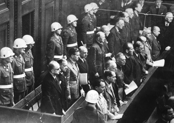 Nuremberg, Nuremberg Trials, main war criminals, view of the dock, 1946