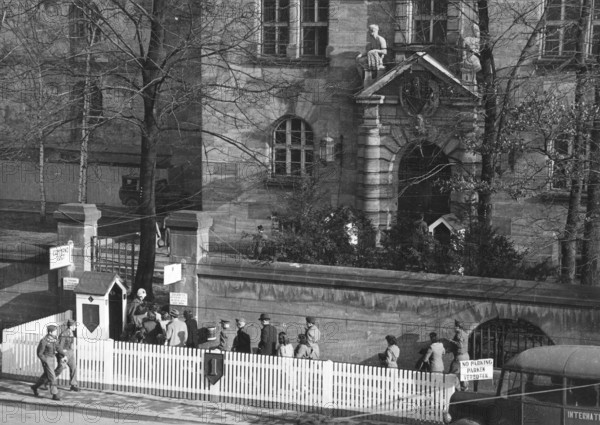 Nuremberg Trials, Admission control, Court building, Nuremberg 1946