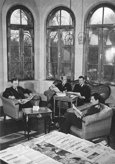 Nuremberg Trials, the press room, international press, Nuremberg 1946