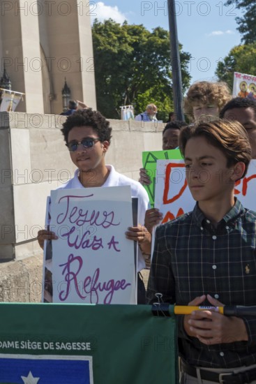 Detroit, Michigan USA - 5 October 2025 - The Catholic Archdiocese of Detroit marks the World Day of Migrants & Refugees with a pilgrimage walk followed by a mass lead by Archbishop Edward Weisenburger. The event was held at the Blessed Sacrament Cathedral