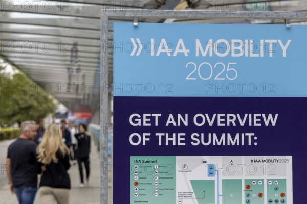 Munich, Germany - 10.9.2025: Visitors during the IAA Mobility 2025 (International Motor Show) in Munich