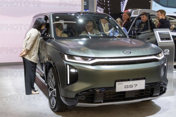 Munich, Germany - 10.9.2025: A GAC GS 7 from the Chinese car manufacturer Guangzhou Automobile Group during the IAA Mobility 2025 (International Motor Show) in Munich