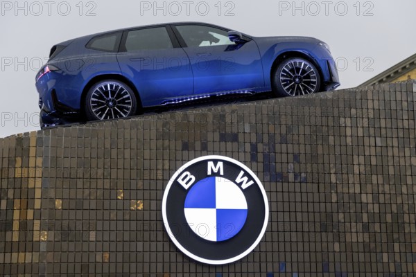 Munich, Germany - 10.9.2025: An electric BMW iX3 during the IAA Open Space at the IAA Mobility 2025 (International Motor Show) in Munich