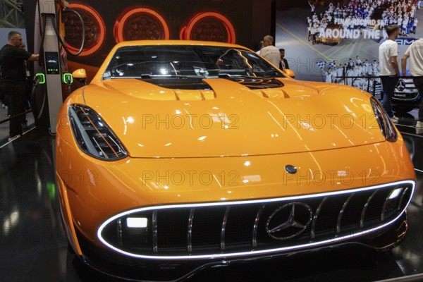 Munich, Germany - 10.9.2025: An AMG GT XX from Mercedes-Benz during the IAA Mobility 2025 (International Motor Show) in Munich