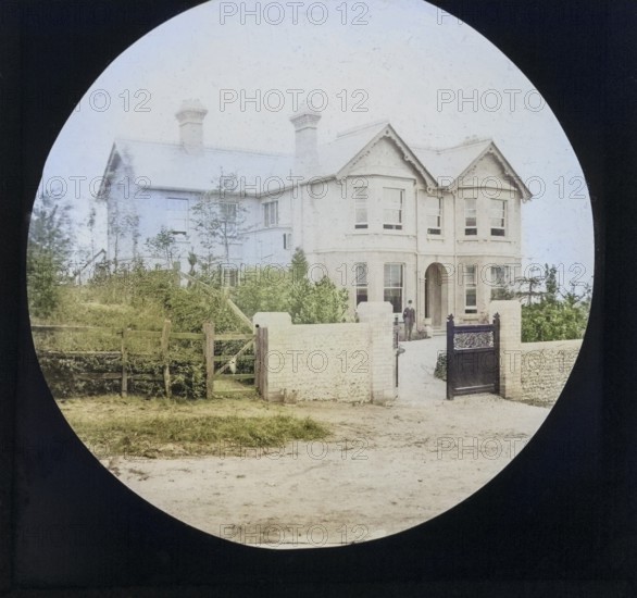 Newly built large suburban mansion house c 1900, England, UK